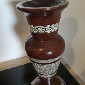 Vase décoration en bois
