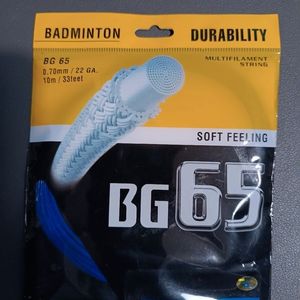 Cordage badminton BG65 Bleu