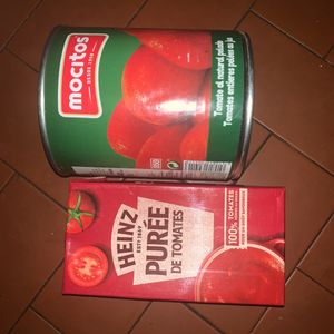 Tomates et purée de tomates