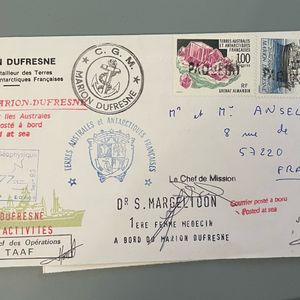 Enveloppe oblitéré à bord du Marion Dufresne