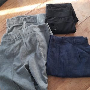 3 pantalons + 1 leggins noir 