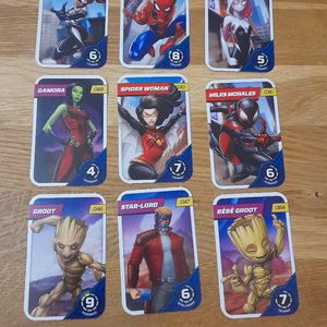 Lot de cartes E Leclerc Marvel 1