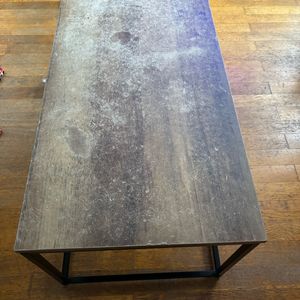 Table basse en fer et en bois 
