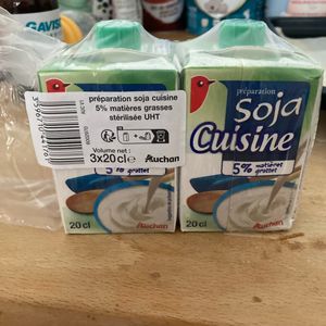 Crème de soja cuisine