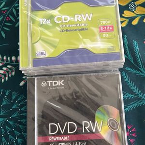 6 cd-r et 2 dvd-r vierge 