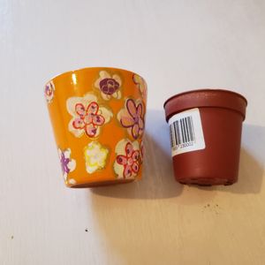 Mini pot de fleurs pep's orange 