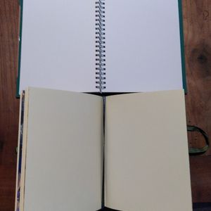 2 carnets pages blanches 