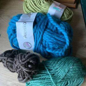 Restes de laine à tricoter 