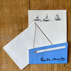 Papier à lettres Claude Monet bateaux