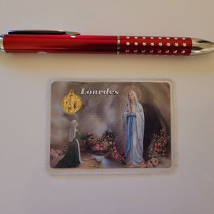 Carte de prière de Lourdes