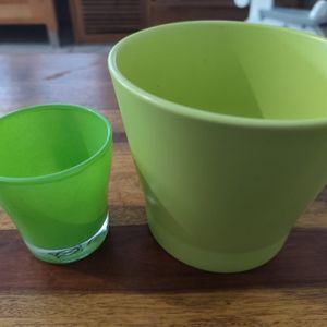 2 cache-pot vert 