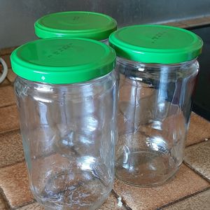 3 bocaux de conserve en verre
