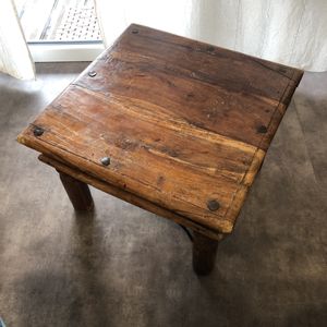 Table basse  bois et fer forgé 