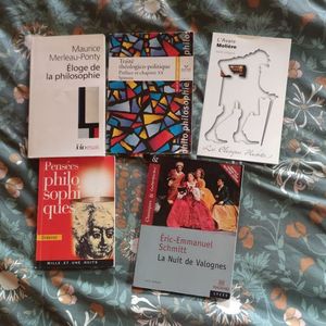 Livres philosophie, Molière, etc