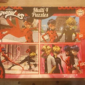 4 puzzles miraculous complets 