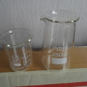 2 verres Pyrex transparents