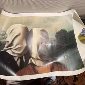 Affiche usagée Tableau de Magritte
