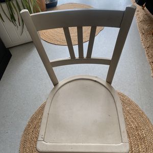 Chaise, en bois ,blanche 