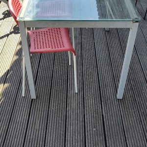 Table en verre extérieur ou intérieur 