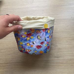 Petite boîte à lingette en tissu fait main 