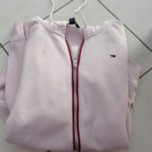 Sweat capuche rose taille M 