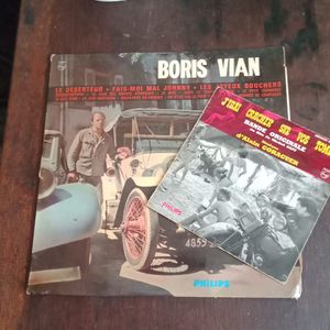 Vinyles de Boris Vian.