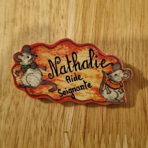 Badge aide soignante "Nathalie"