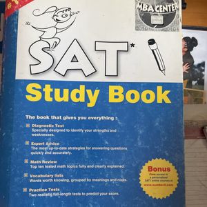 SAT study book pour entree universités US