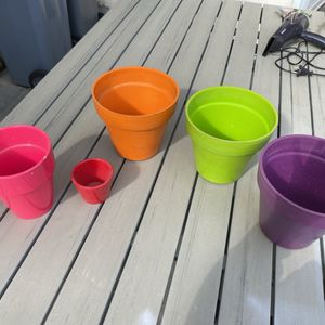 Lot de 5 pots pour plantes 