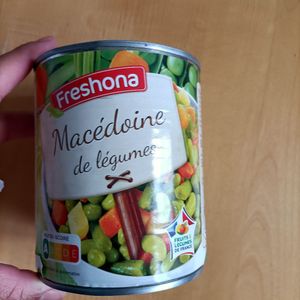 Boite de conserve Macédoine de légumes 