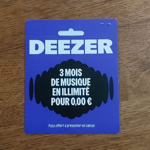 3 mois d'abonnement gratuit à Deezer