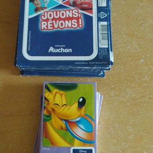 Lot de cartes et stickers Disney Auchan 