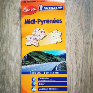Carte papier Midi-Pyrénées 