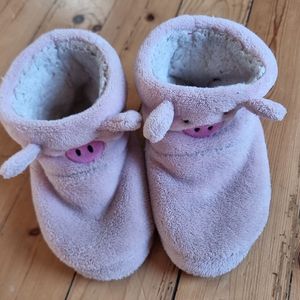 Chaussons cochons rose