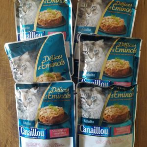 8 sachets saumon creuvette pour chat