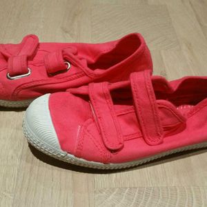 Chaussures enfant d'été à scratch rose T34