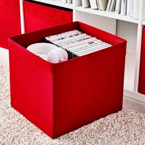 Cube rangement rouge Ikea 