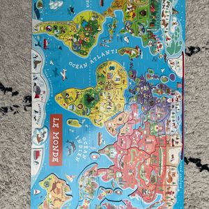 Carte du monde magnétique enfants JANOD