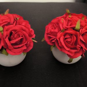 Pots de fleurs artificielles
