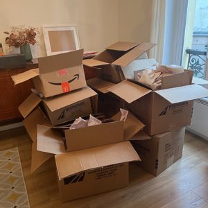 Cartons de déménagement + papier protection 