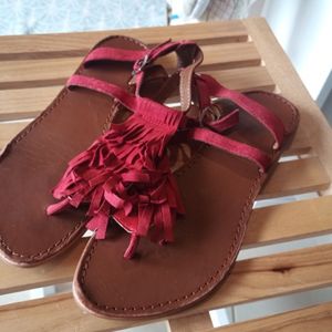 sandales rouge femme T39