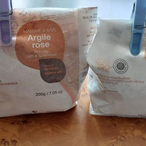 Argile rose et blanche 