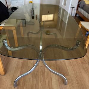 Table vintage en verre 