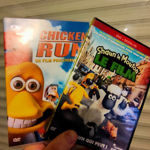 2 DVD Shaun le Mouton + Chicken Run