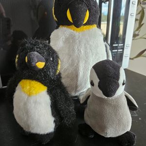3 peluches pingouin