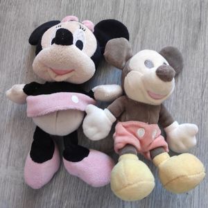 Lot peluche Minnie et Mickey 