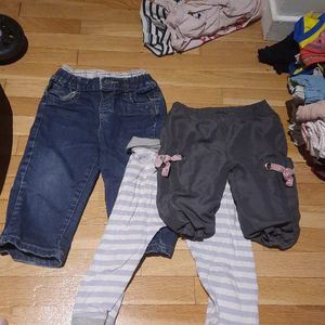 3 pantalons 12-18 mois