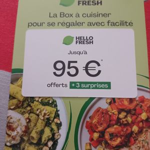 Carte Hello Fresh 95€ offert + 3 surprises