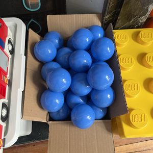 Lot balle de piscine à boules bleues 