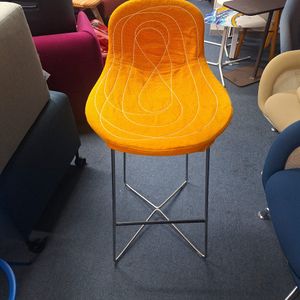 Chaise haute tissu orange